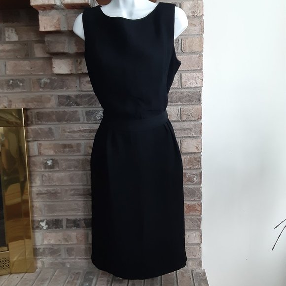 Dresses & Skirts - dress  sheath black  crepe 1960's vintage